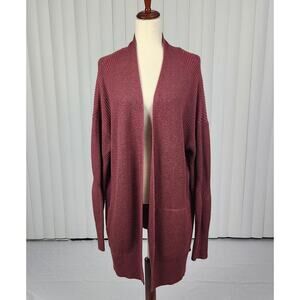 Lululemon Cashlu Sweater Wrap Cardigan Heathered Mulled Wine Size M/L